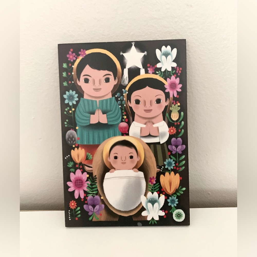 Colorful Joseph, Mary and Baby Jesus Decor